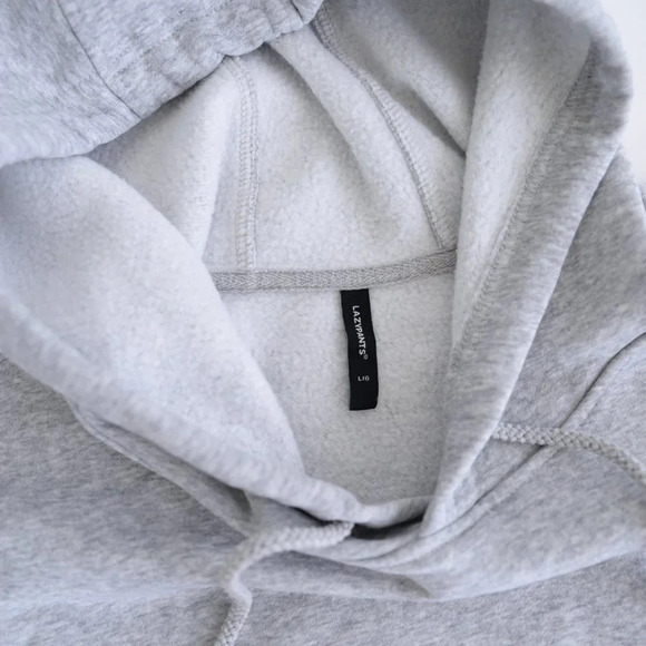 Lazy Pants Long Sleeve Hoodie/ Bunny Hug with Kangaroo Pocket Grey ~size Large - Picture 5 of 15